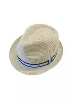 Чаплино-трильби, с полосатой тесьмой Chaplino, бежевый