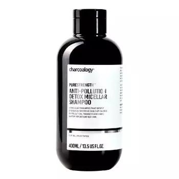 Charcoalogy Мицеллярный шампунь Anti-Pollution Detox 400 мл, black