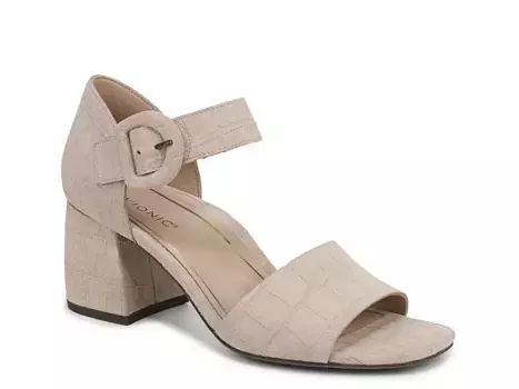Chardonnay Сандалии Vionic, Beige Croc Print Suede