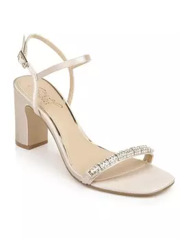 CHARLEE Женские нарядные туфли с открытым носком Jewel Badgley Mischka, цвет Champagne Satin