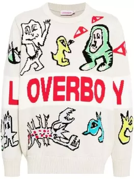 Charles Jeffrey Loverboy джемпер вязки интарсия, нейтральный цвет