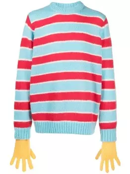 Charles Jeffrey Loverboy фактурный джемпер с рукавами-перчатками, синий