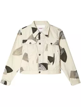 Charles Jeffrey Loverboy куртка Art Denim, белый
