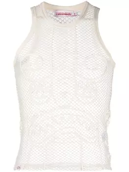 Charles Jeffrey Loverboy сетчатый топ без рукавов, нейтральный цвет