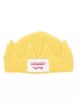 Charles Jeffrey Loverboy шапка бини Crown крупной вязки, желтый