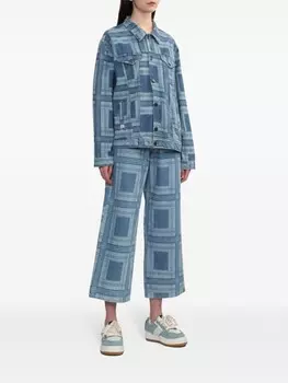 Charles Jeffrey Loverboy широкие джинсы в клетку тартан, синий