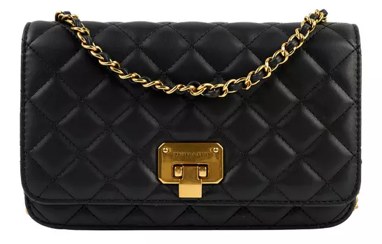 CHARLES&KEITH Сумка через плечо из искусственной полиуретановой кожи, небольшого размера, женская, черного цвета