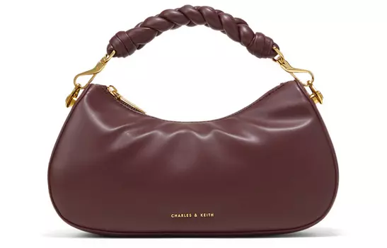 Charles&Keith Женская сумка через плечо CHARLES & KEITH, Темный шоколад