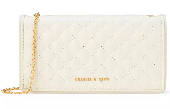 Charles&Keith Женский кошелек CHARLES & KEITH, Кремово-кремовый белый