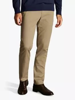 Charles Tyrwhitt Ultimate Non-Iron Slim Fit Брюки-чиносы, светло-коричневые