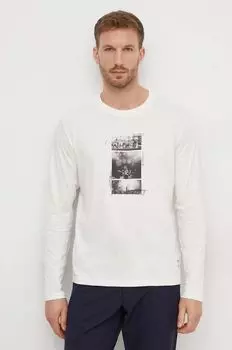 CHARLIE хлопковый топ с длинными рукавами Pepe Jeans, бежевый