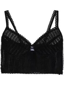 Charo Ruiz Ibiza кружевной топ Doumy, черный