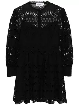 Charo Ruiz Ibiza платье Franca с английской вышивкой, черный