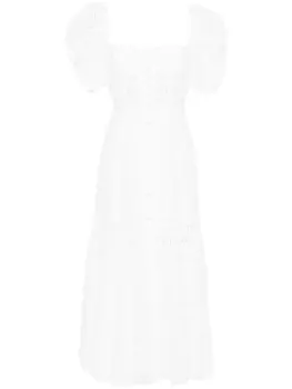 Charo Ruiz Ibiza платье макси Spiana с английской вышивкой, белый