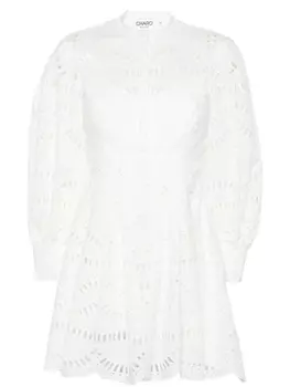 Charo Ruiz Ibiza платье мини Franca с английской вышивкой, белый