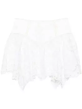 Charo Ruiz Ibiza юбка мини Pauline с вышивкой, белый