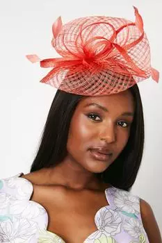 Чародей с бантом и перьями открытого плетения Coast, розовый