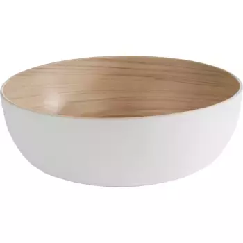 Чаша APS «Frida», 1 предмет, меламин, внутренняя часть под дерево, 30 см, белый