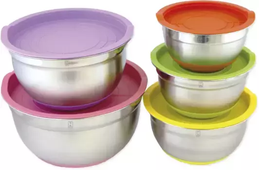 Чаша HENSSLERS, нержавеющая сталь, 5 частей 24 см, цвет silber