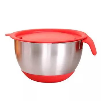 Чаша из нержавеющей стали с крышкой, терка для торта, салата, пищевой контейнер, кухонный инструмент, 20 см, 20 см, 460 г Hameb