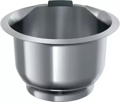 Чаша кухонного комбайна BOSCH "MUZS2ER", изготовлена из нержавеющей стали 25х16 см, цвет edelstahlfarben