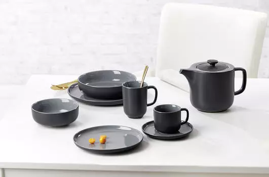 Чаша яшмы Ritzenhoff, серо-черный