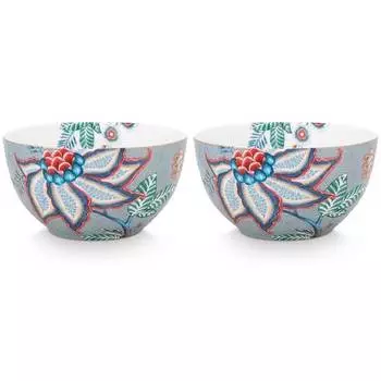 Чаши цветочного фестиваля ii (набор из 2 шт.) Pip Studio, синий