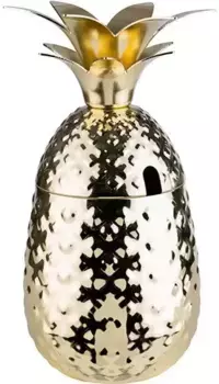 Чашка APS "Ананас", 0,5 литра 9х19 см, цвет goldfarben