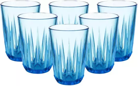 Чашка APS "Тритан", (набор, 6 шт), Производство Германия, 6 шт 9х15,5 см, 500мл, цвет blue sky