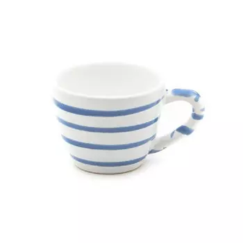 Чашка Blue Flamed Mocha/Espresso Gourmet 0,06 л / высота: 5,1 см Gmundner Keramik, белый синий