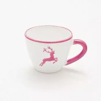 Чашка Bordeaux Red Deer для мокко/эспрессо Gourmet 0,06 л / высота: 5,1 см Gmundner Keramik, бело-красный