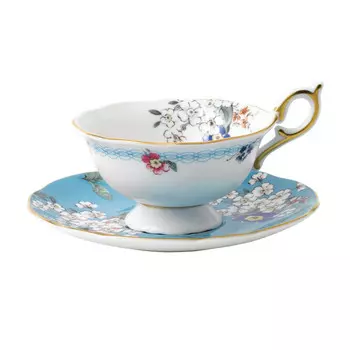 Чашка чайная Wonderlust Blossom 0,15 л с блюдцем 15 см, 2 предм Wedgwood, красочный