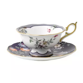 Чашка чайная Wonderlust Midnight Garden 0,15 л с блюдцем 15 см, 2 предм Wedgwood, красочный