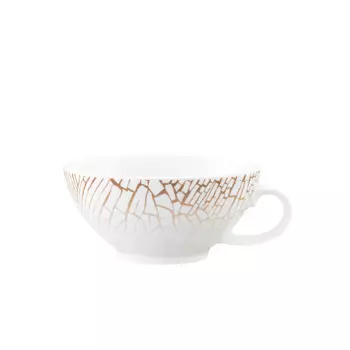 Чашка для чая с кракле Liberty маленькая 0,14 л Seltmann Weiden, белый/бронзовый