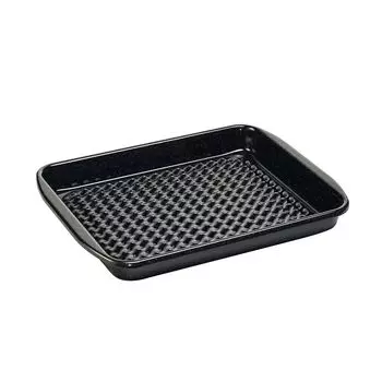 Чашка для гриля Riess Classic квадратная 32/42см, эмаль черная