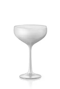 Чашка для шампанского Coupe Praline Бокалы из белого хрусталя, 180 мл, набор из 4 шт Crystalex