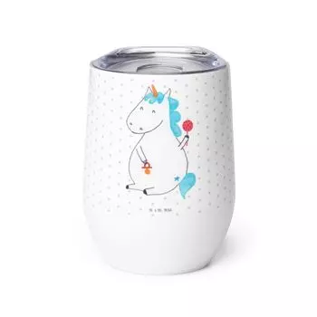 Чашка для вина Mr. & Mrs. Panda Unicorn Baby - Белый - Подарок, Единорог, Украшение в виде единорога, Бокалы для вина, Вечеринка, Чашка для глинтвейна, Единороги, Пегас, Чашка для глинтвейна, Детское счастье