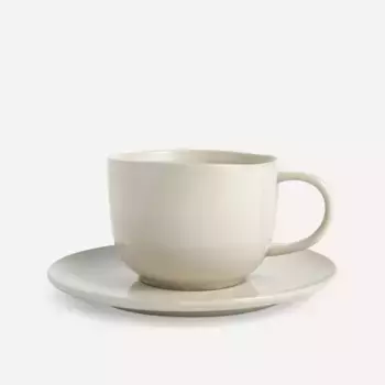 Чашка для завтрака Gaia El Corte Ingls с блюдцем, белый