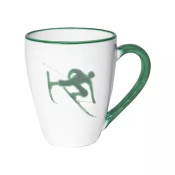 Чашка для завтрака Toni Green Max 0,3 л Gmundner Keramik, белый/зеленый