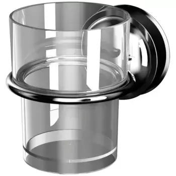 Чашка для зубной щетки Ridder «Эла», с присоской, цвет silberfarben/transparent