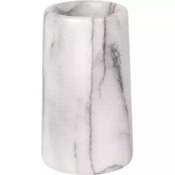 Чашка для зубной щетки WENKO «Оникс», имитация камня, белый