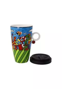 Чашка художника с крышкой Romero BRITTO Happy Goebel, happy