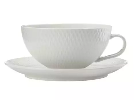 Чашка и блюдце бриллианты круглые Maxwell & Williams, белый