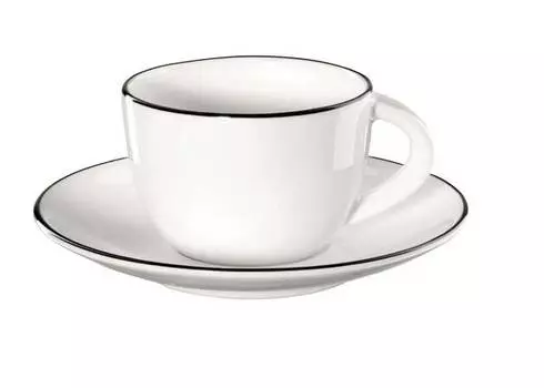 Чашка и блюдце стол ligne noire Asa Selection, белый