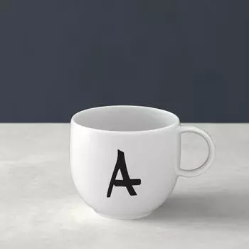 Чашка с буквами А 13х10х8см Villeroy & Boch, белый