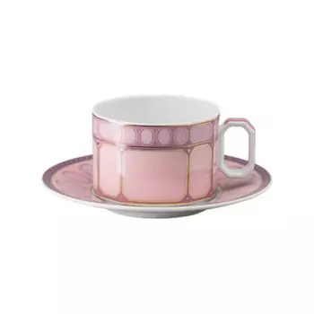 Чашка Swarovski x SIGNUM Rose, 2 предмета 0,26 л Rosenthal, белый/золотой/розовый