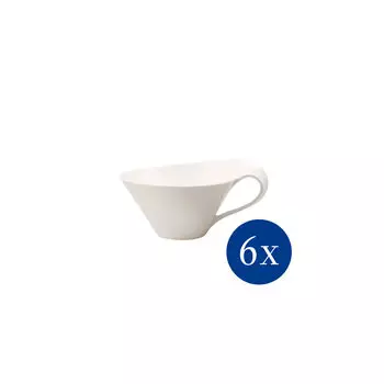 Чашки чайные NewWave, 220 мл, 6 шт, белые Villeroy & Boch, белый