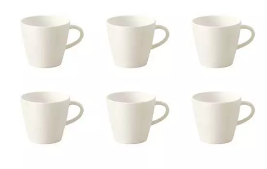 Чашки для эспрессо manufacture rock, набор из 6 шт. Villeroy & Boch, белый