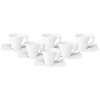 Чашки для эспрессо Villeroy & Boch, 11,5x8,8x14 см, белый