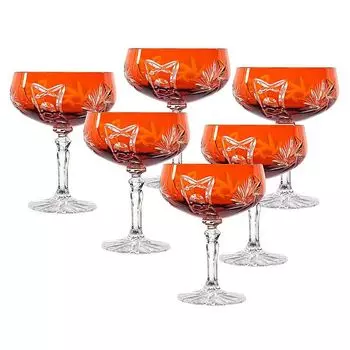 Чашки для шампанского оранжевый Schleuderstern, набор 6 шт. (200мл) Cristalica GmbH